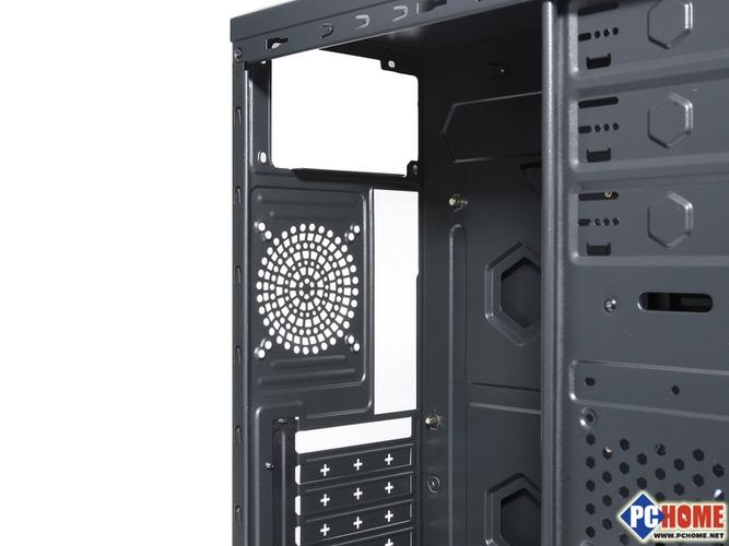 PC case interior with fans and cables