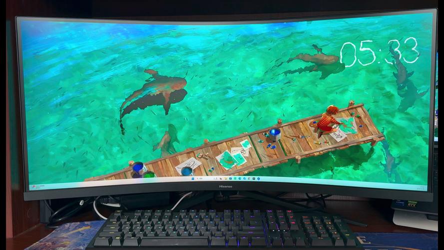 Colorful game on ultrawide monitor