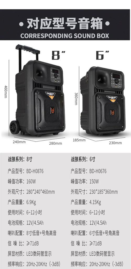 贝德BD-H1086户外拉杆音箱评测：百瓦功率与智能降噪的完美结合