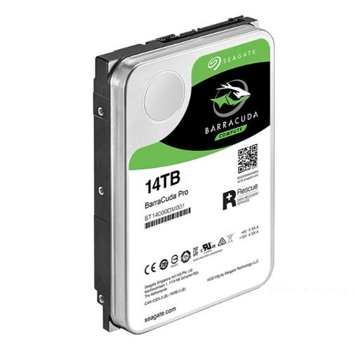 希捷BarraCuda Pro 14TB硬盘正面外观
