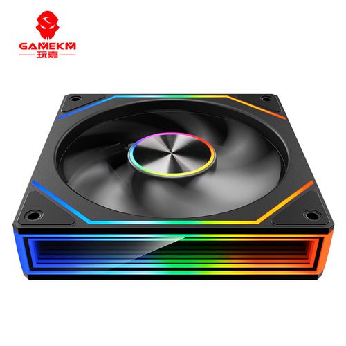 PC case with graphics card and multiple fans