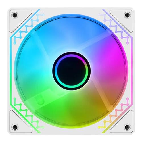 PC case fan close-up RGB gaming setup