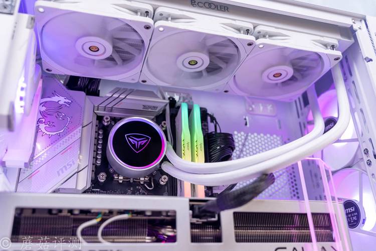 Cooling system components close-up