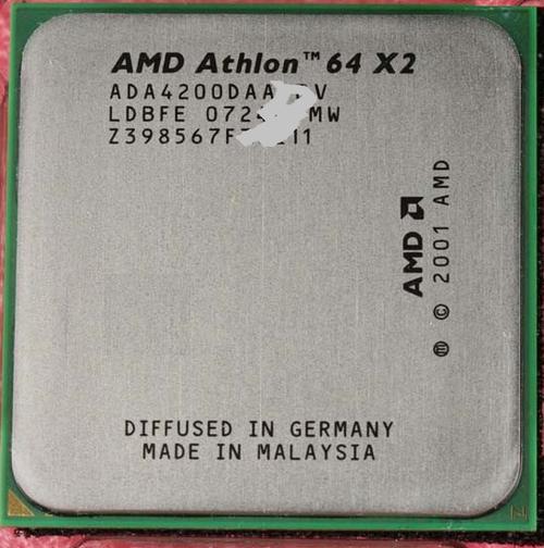 CPU processor close-up on motherboard