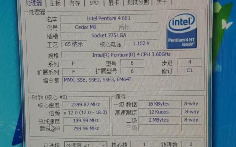 CPU 核心规格细节