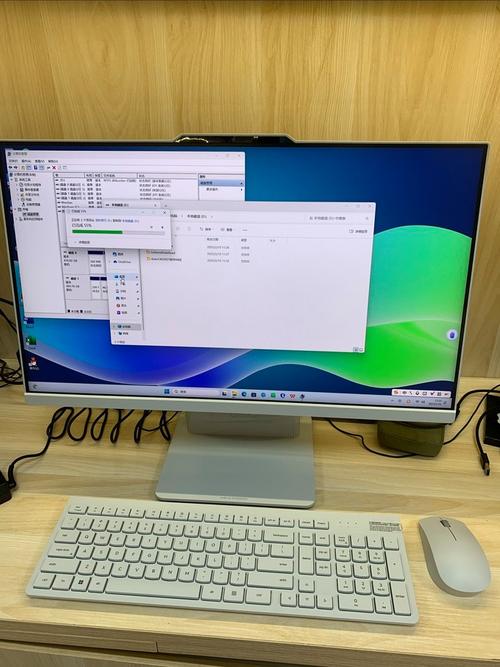 Modern black monitor on desk