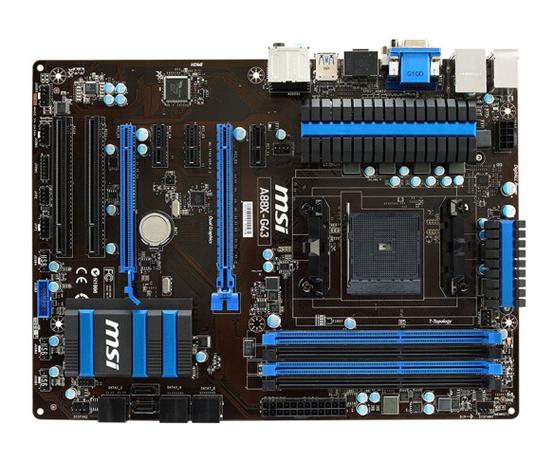 微星A88X-G43主板整体外观