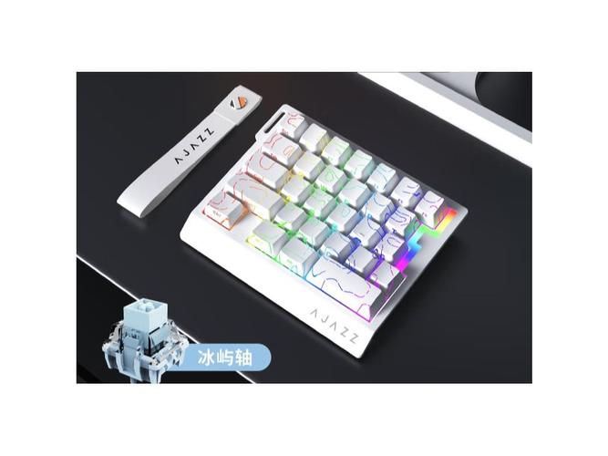 黑爵AK029白蓝RGB冰屿轴HIFI版评测：小数字键盘的Hi-Fi革命