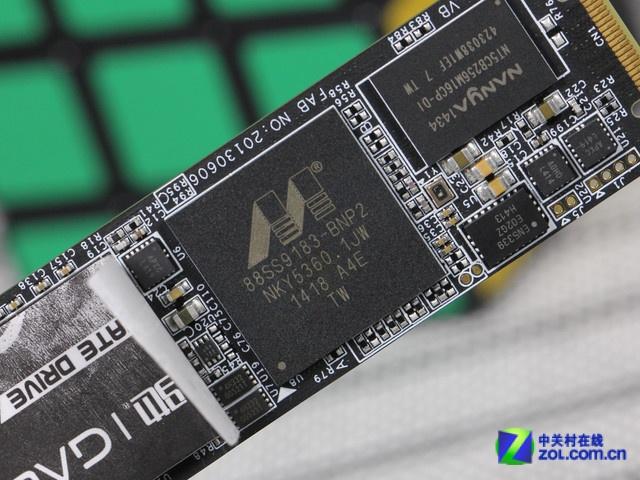 SSD controller chip close-up