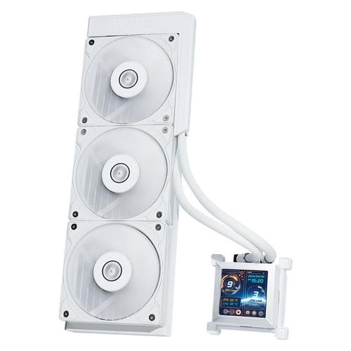 联力隐流360水冷头LCD屏幕显示效果
