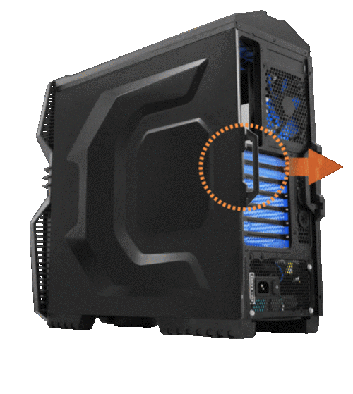 Cable management inside PC case