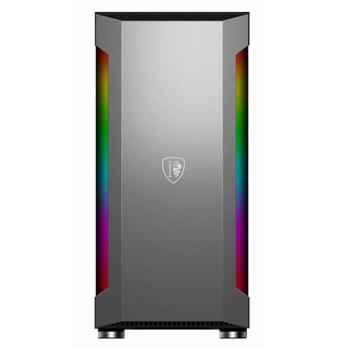 Gaming PC case with glass side panel