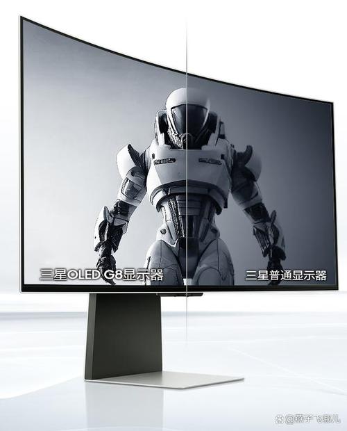 Modern computer setup with curved display