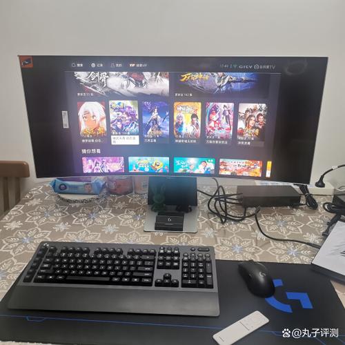 Closeup of gaming setup with monitor