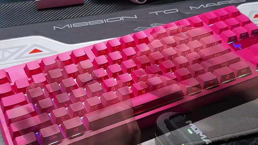 Mechanical keyboard close-up