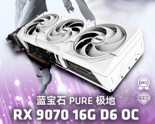 蓝宝石PURE 极地 RX 9070 16G D6 OC评测:纯白信仰,性能与颜值并存