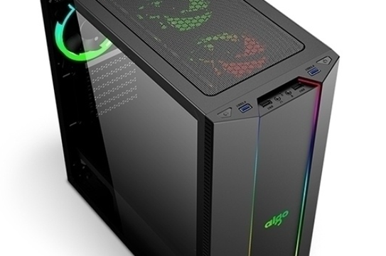 爱国者极光F10机箱外观正面视图