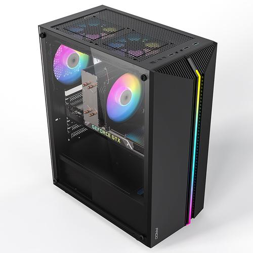 Modern computer case side view