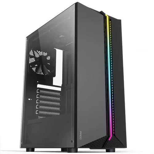PC case with RGB lighting