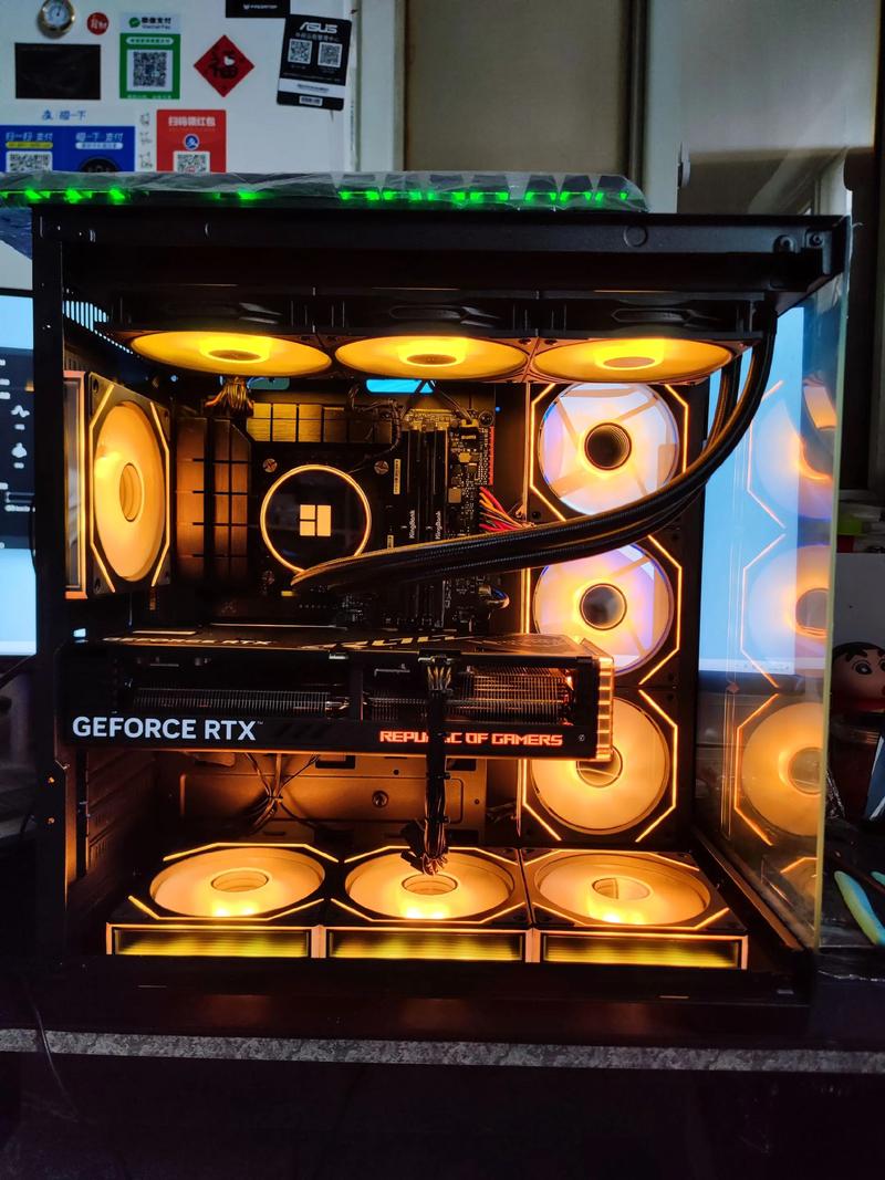 RGB灯光下的PC机箱性能展示