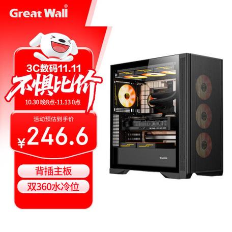 黑色玻璃侧透机箱外观