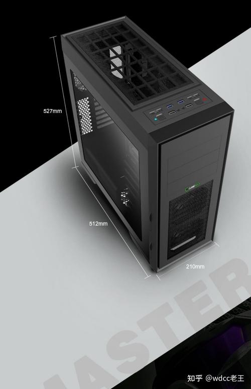 黑色MATX机箱侧面设计