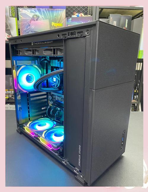Computer hardware components inside PC case