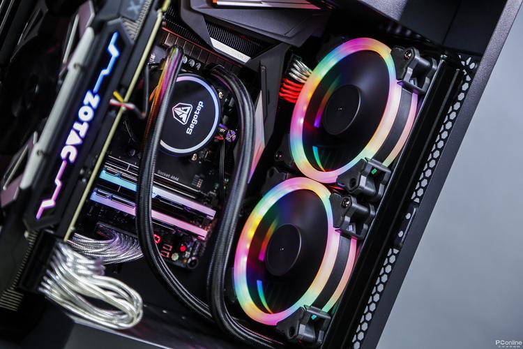 Computer cooling fans inside case