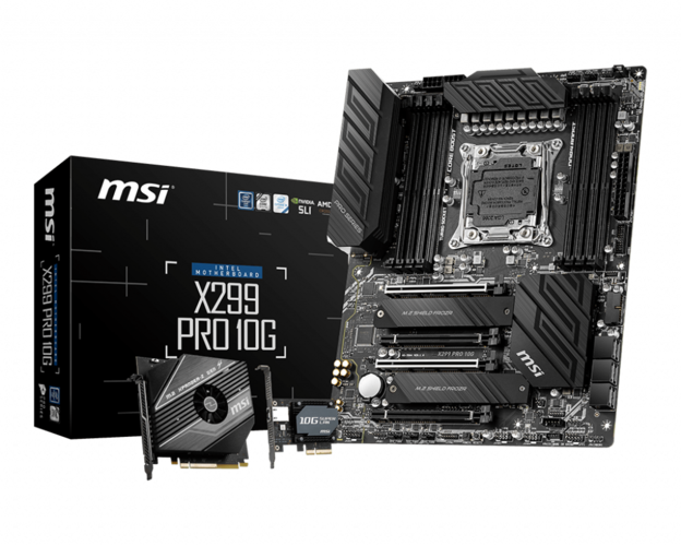 微星X299 PRO 10G主板整体外观