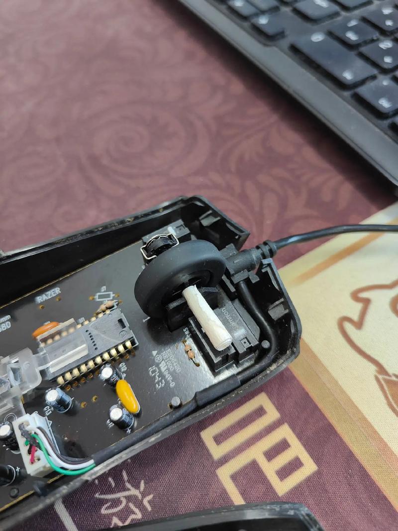 Close-up of gaming mouse sensor