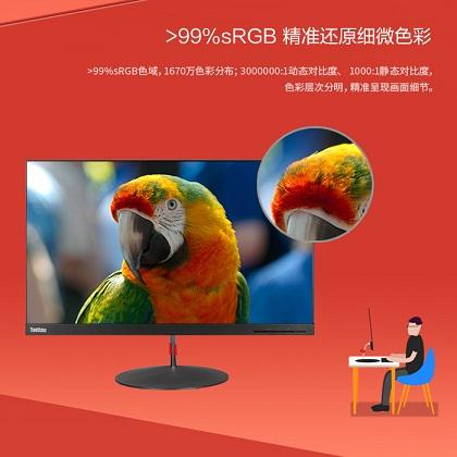 联想ThinkVision X24q接口特写
