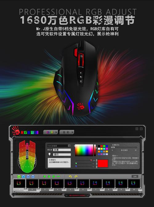 双飞燕J95s竞技鼠标评测:3000DPI与RGB灯效的精准利器