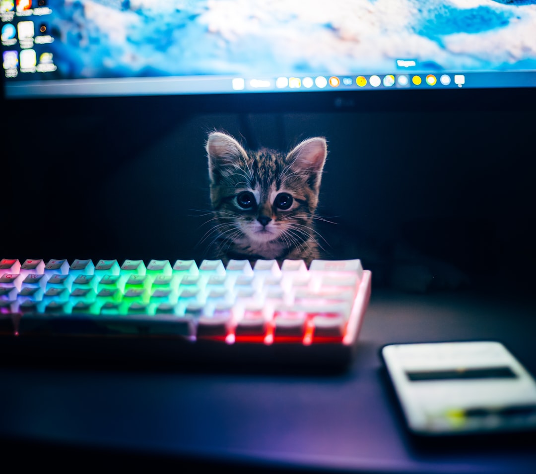 Gaming keyboard keys close up