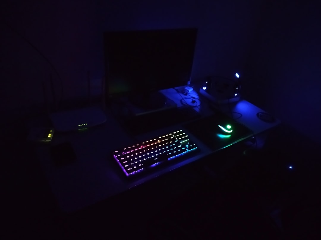 Close up of gaming mouse sensor