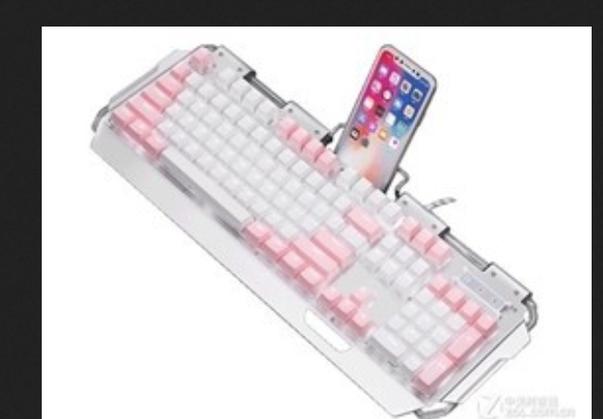 新盟X10键盘青轴轴体特写