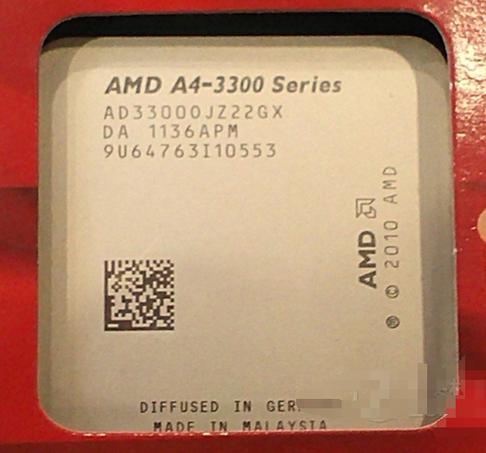 AMD A4-3400核心规格图示