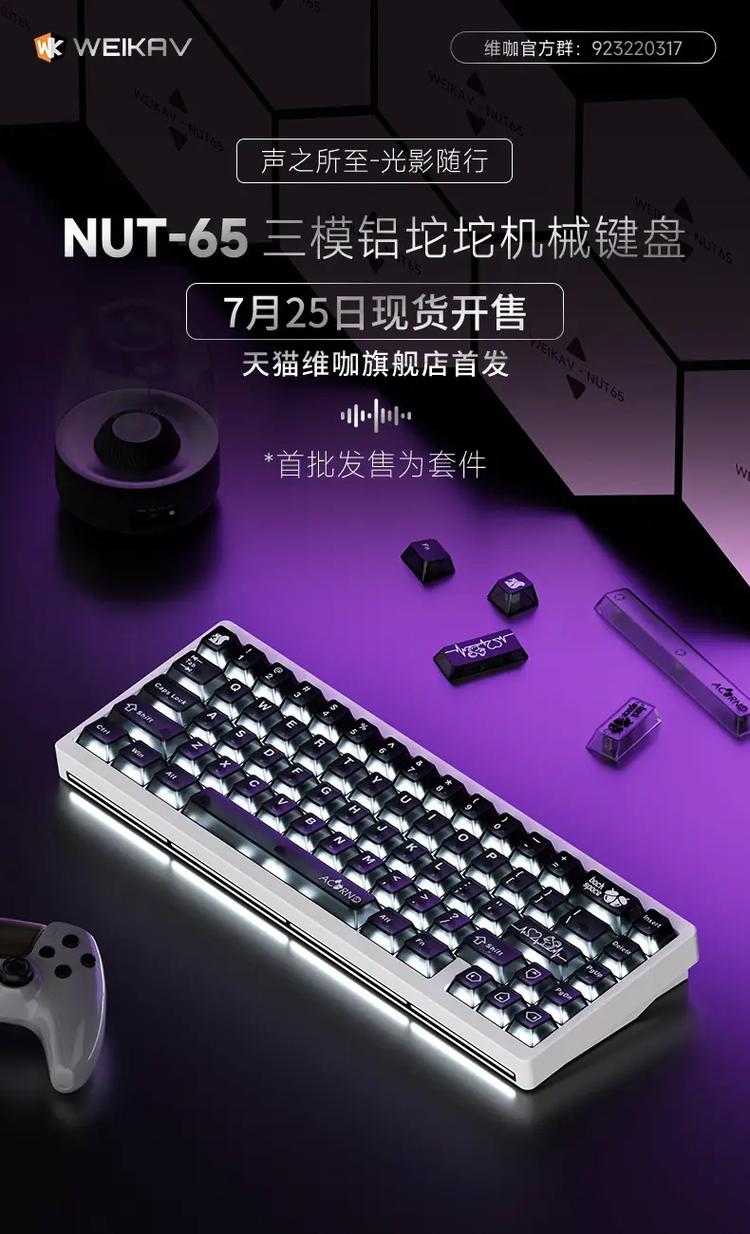 维咖坚果NUT65 vs reccazr KW75S 深度对比：客制化键盘之争