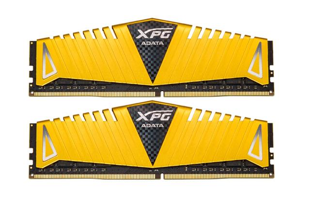 Close-up of RAM heatsink with XPG logo