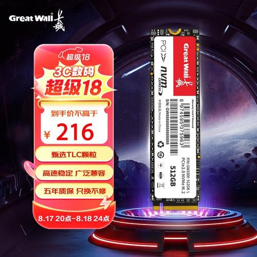 长城GW3300 512GB固态硬盘评测：PCIe 3.0性价比之选
