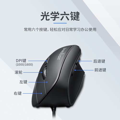 鼠标尺寸与重量参数示意