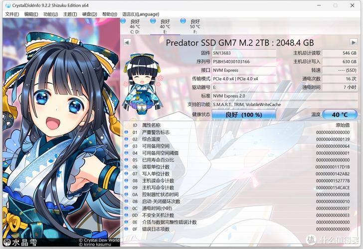 SSD性能测试界面