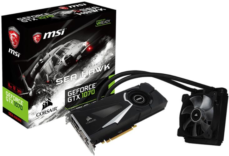 微星GTX 1070 SEA HAWK X背面接口展示