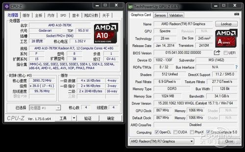 AMD Radeon R7 集成显卡核心图