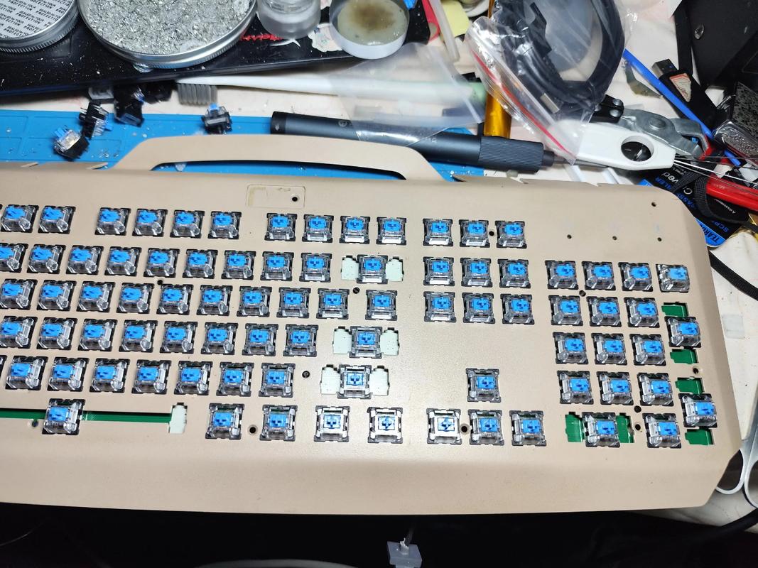 机械键盘轴体特写