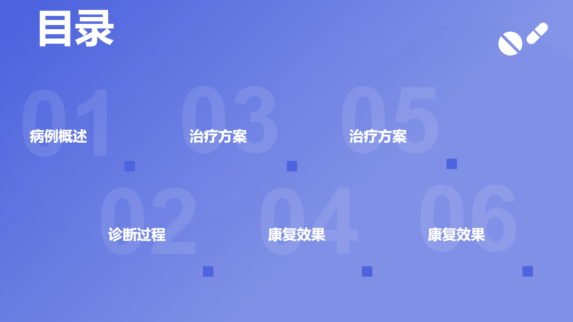 蓝色医疗健康主题演示模版 - 第 2 页