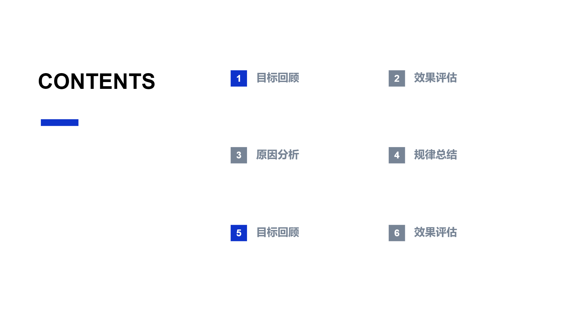 蓝色复盘总结计划通用演示模板 - 第 2 页
