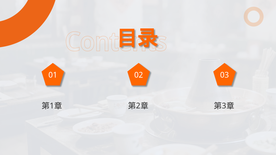 橙色餐饮行业工作报告演示模板 - 第 2 页