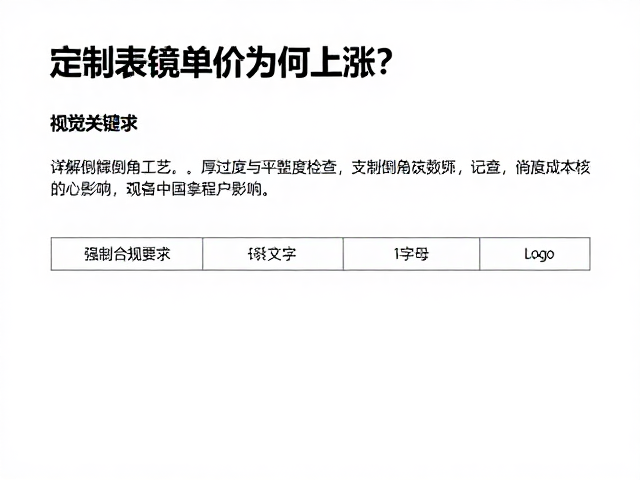 定制表镜单价为何上浮？详解倒角工艺、厚度与平整度检查