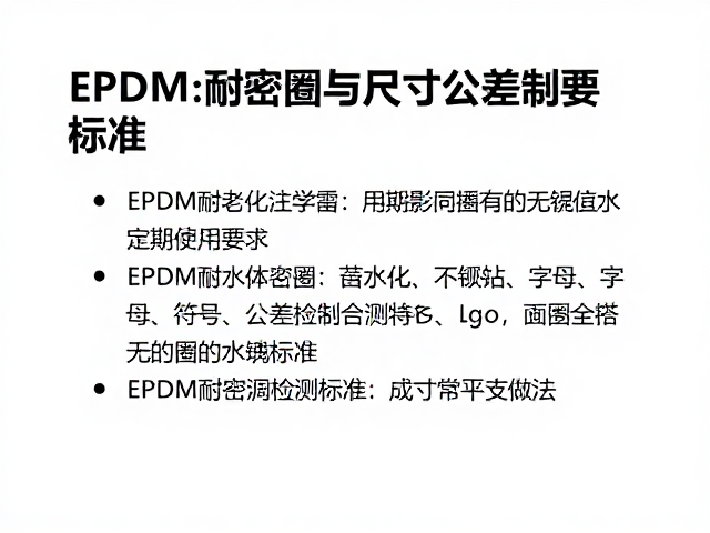 防水密封圈定期更换要点，EPDM耐老化与尺寸公差检测标准