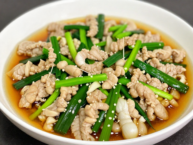 家常入门必学，蒜苗蒸肉少放鸡精，下饭又健康